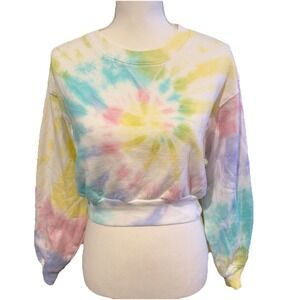 Aeropostale Cropped Tye Dye Sweatshirt Y2K Vibes 80s.‎ Size Small